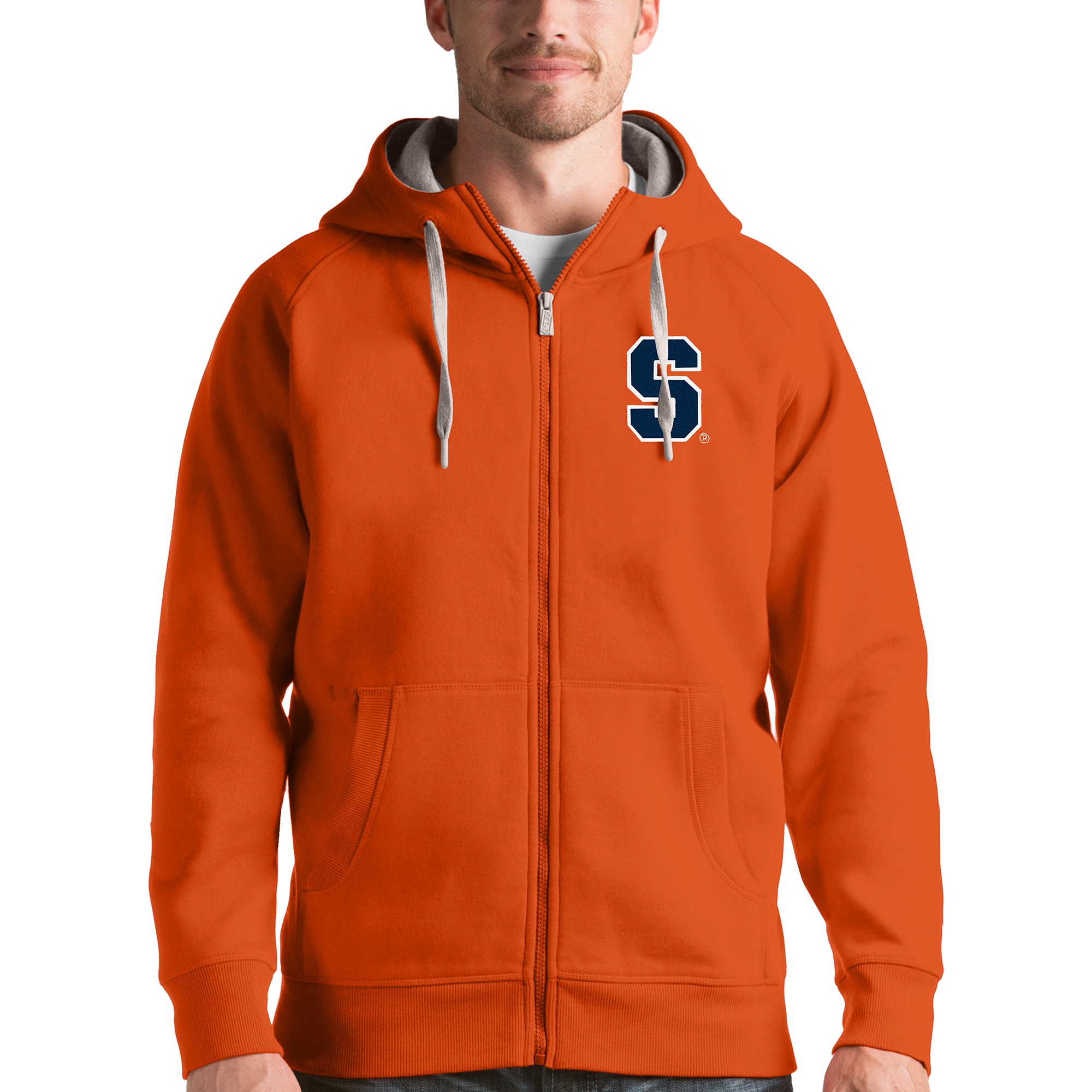 Men's Antigua Orange Syracuse Orange Victory Full-Zip Hoodie